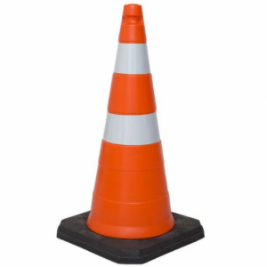 CONE DE SINALIZAÇÃO BASE DE BORRACHA