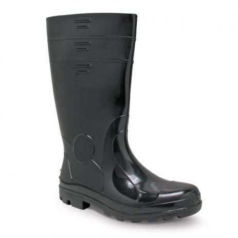 BOTA DE PVC FORRADA CANO LONGO PRETA