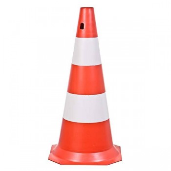 CONE DE SINALIZAÇÃO BRANCO E LARANJA 50CM e 75CM